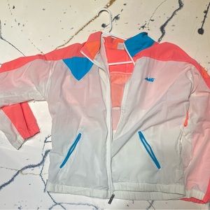 WINDBREAKER JACKET- NEON CORAL